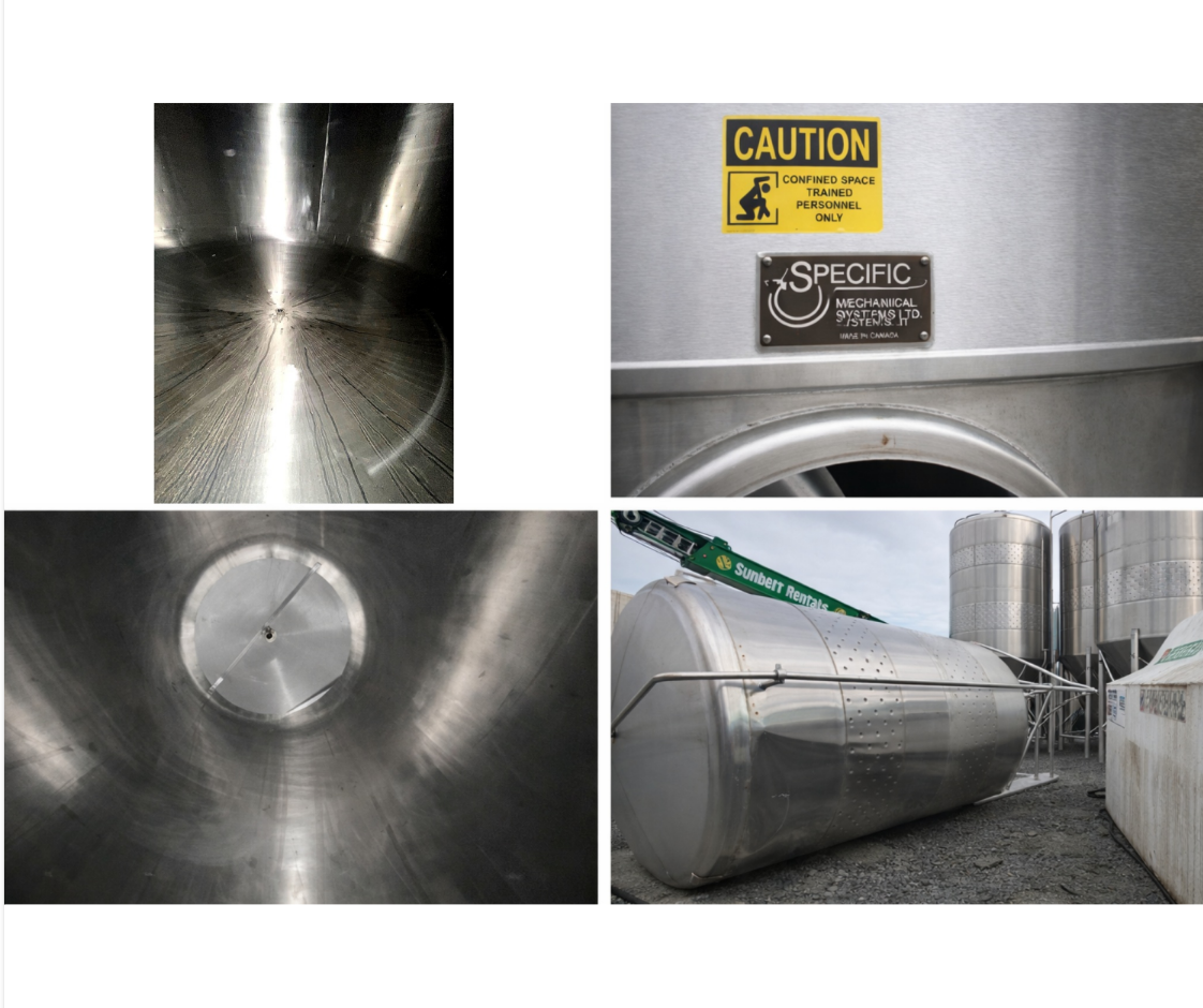 5,000 usg insulated vertical tank specific mechanical