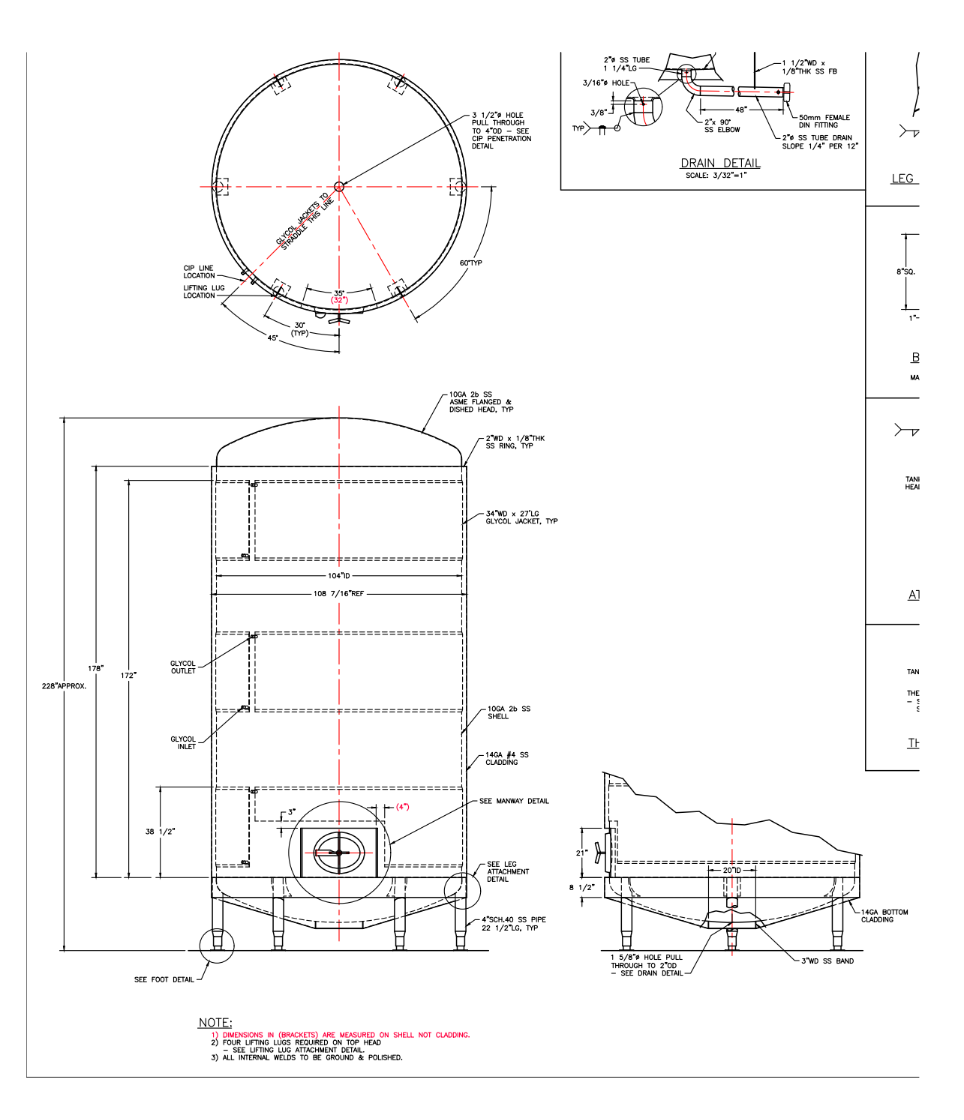 5,000 usg insulated vertical tank specific mechanical