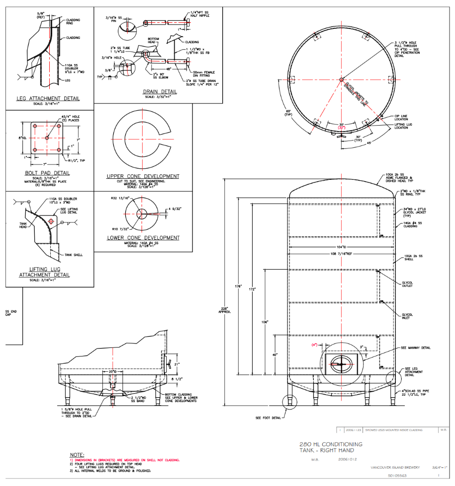 5,000 usg insulated vertical tank specific mechanical