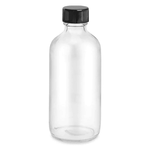 clear narrow mouth bottle, 4oz/118ml