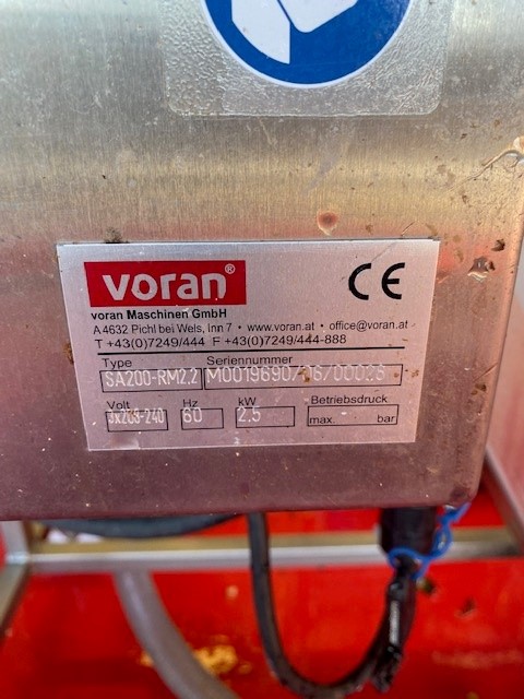voran ebp 580 belt press and voran sa200 elevator with mill