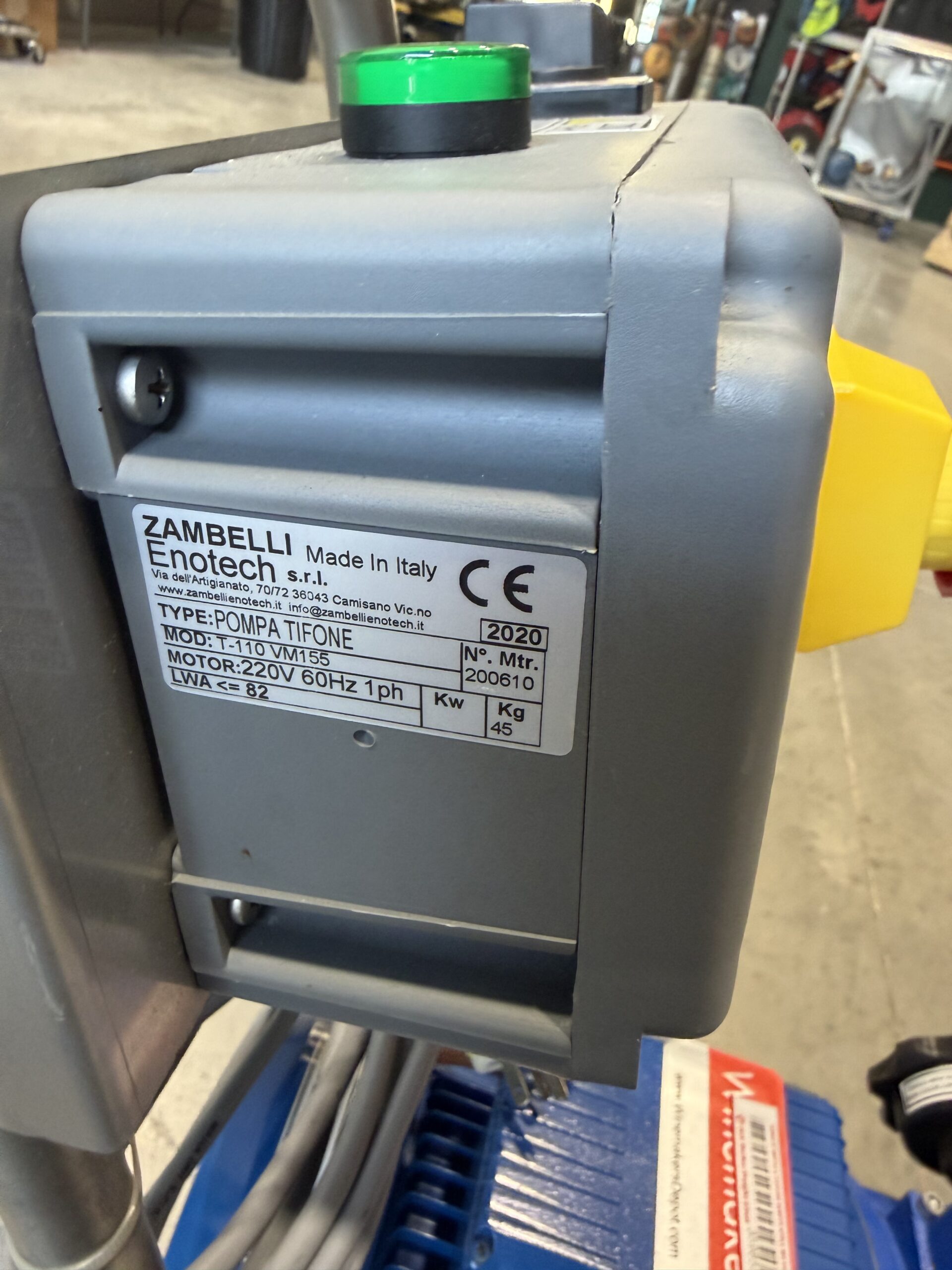 zambelli tifone t 110 flexible impeller pump