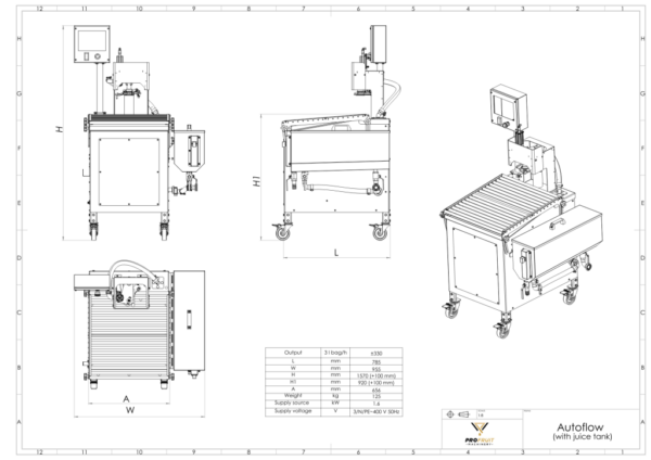 profruit automatic bag in box and stand up pouch filler autoflow