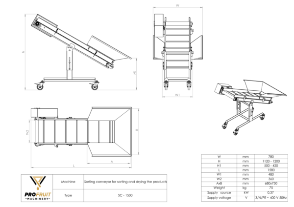 profruit sorting conveyor