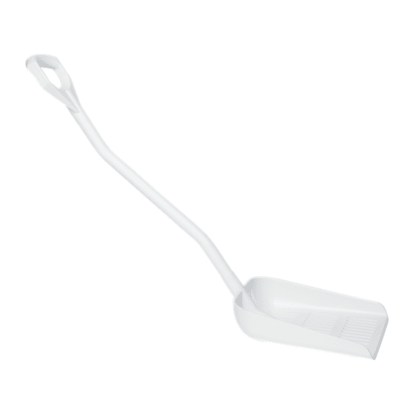 remco ergonomic shovel with drain holes, 13.8" white